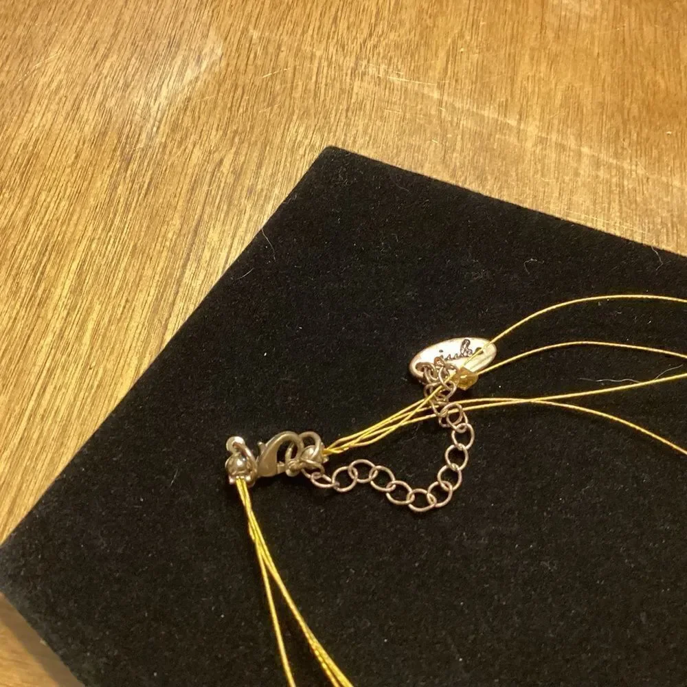 Julea Brand Beautiful Goldtone and Pink Multi Strand Necklace